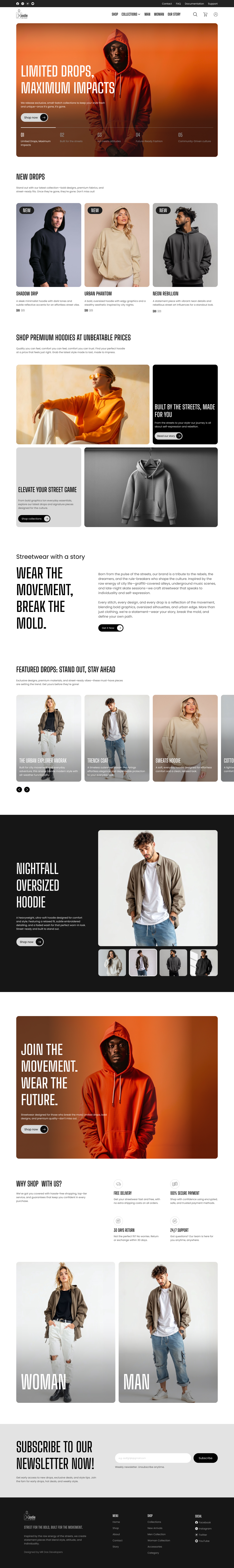 UrbanThreads Streetwear Store Website Development